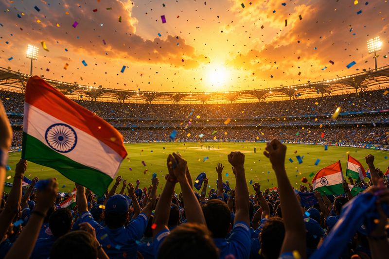 Cricket celebration World Cup victory